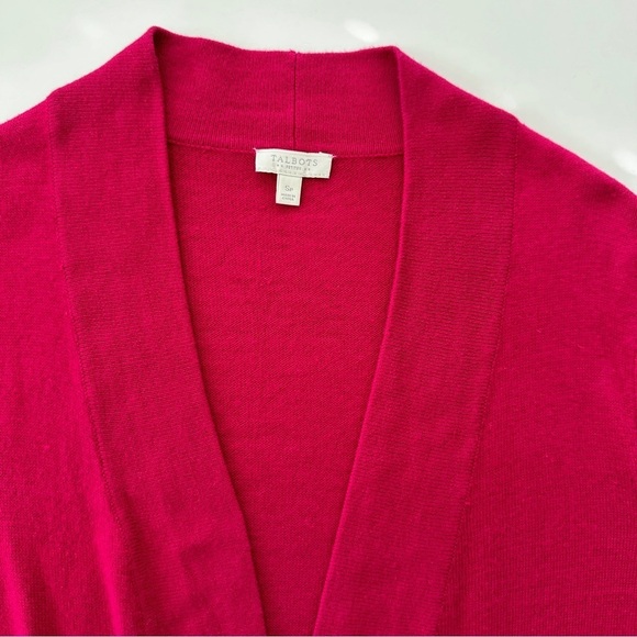 Talbots open cardigan in a cotton blend knit, straight cut, form fitting - Picture 8 of 11